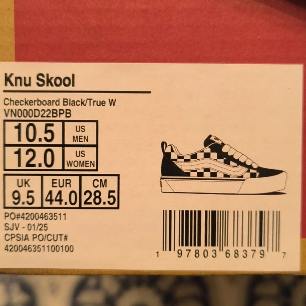 Vans Black and White Checkered Sneakers - Picture 6 of 6